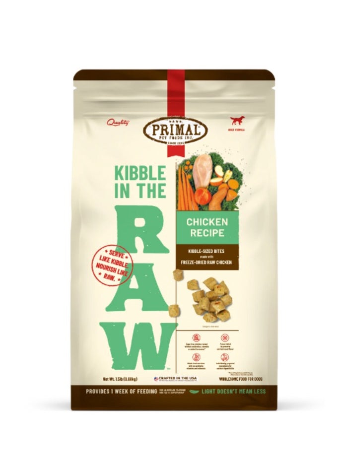 Primal Pet Foods Chicken Kibble In The Raw Complete And Balanced Diet For Dogs 710g 