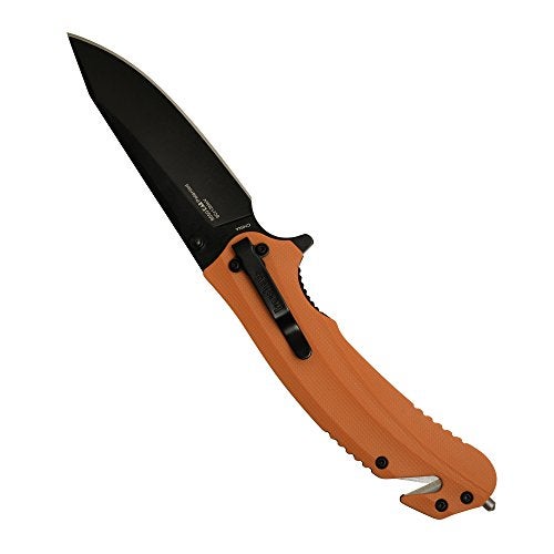 Kershaw Barricade (8650) Multifunction Rescue Pocket Knife with 3.5 Inch Stainless Steel Blade; Features SpeedSafe Assisted Opening with Flipper, Glass Breaker Tip, Belt Cutter, and Pocketclip; 4.5 oz - Image 3