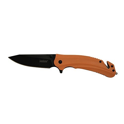 Kershaw Barricade (8650) Multifunction Rescue Pocket Knife with 3.5 Inch Stainless Steel Blade; Features SpeedSafe Assisted Opening with Flipper, Glass Breaker Tip, Belt Cutter, and Pocketclip; 4.5 oz - Image 2