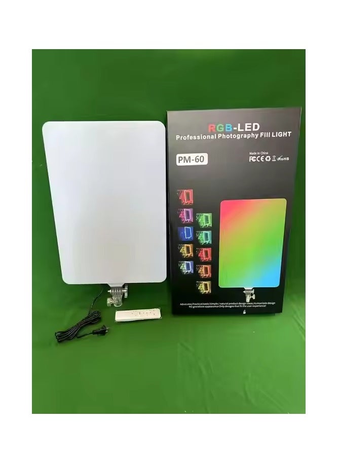 shopi.ae - PM-60 24-Inch RGB LED Panel: High Brightness Lighting for Photography with Remote Control, Adjustable Design, and Portable Features - Image 1