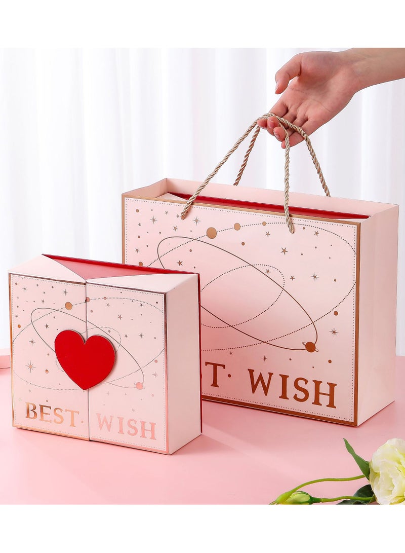 Bukela 20×18×7 cm Gift Box with Magnetic Closure,Gift Box for Birthday Party Wedding Festival Anniversary - Image 2