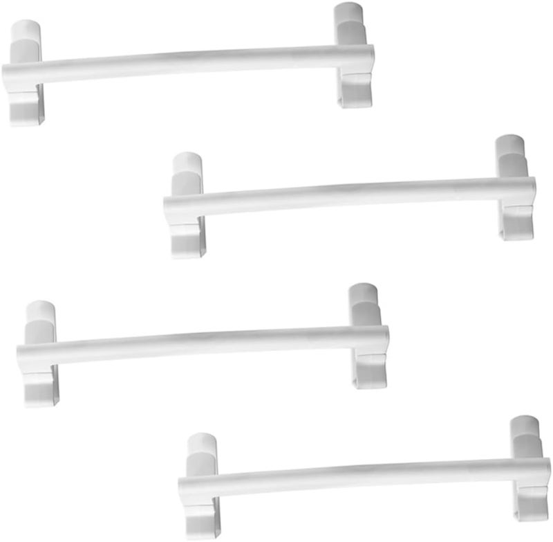 VOSAREA 4pcs Towel Hanging Rack Over Door Towel Stand Plastic Holder Bathroom Storage Nail Punch Design - Image 1