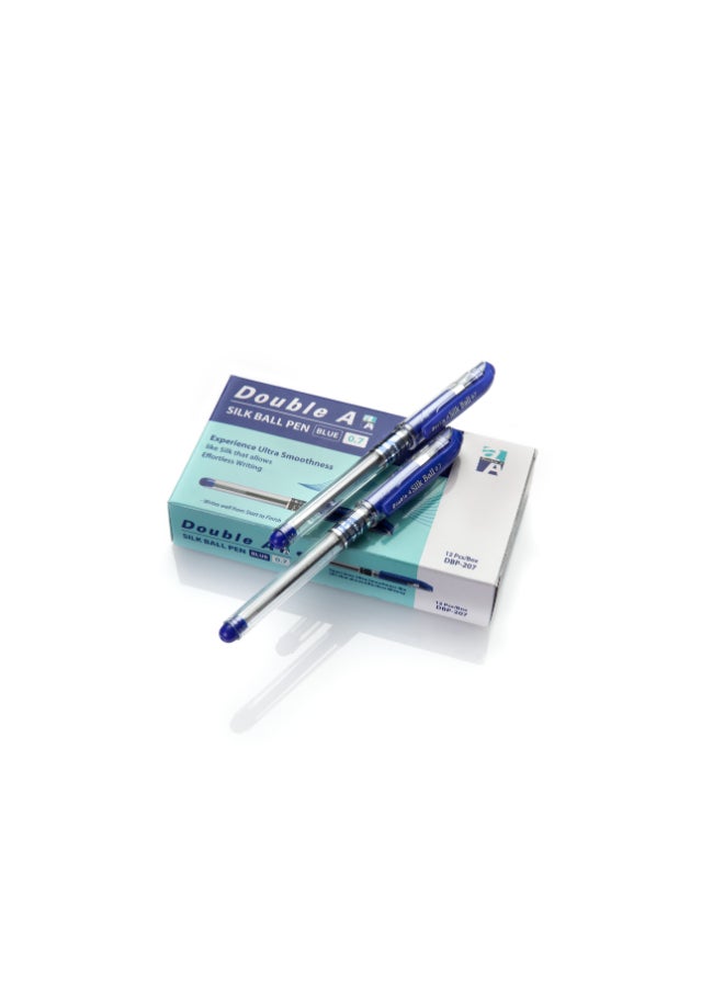 دبل إيه Silk Ball Pen 0.7mm Blue, 12 Pc - Image 3
