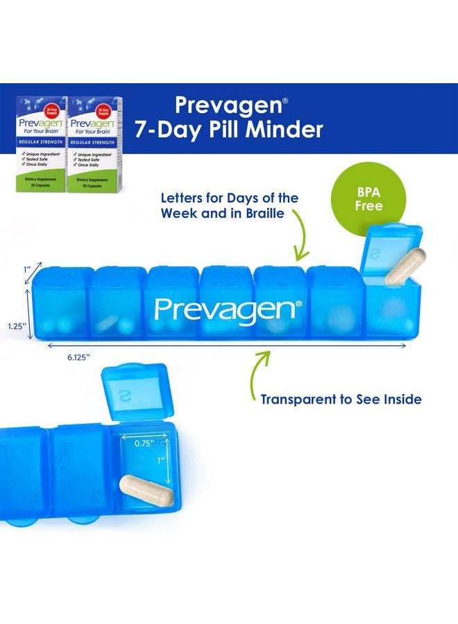 Prevagen بريفاجين قوة منتظمة - 60 كبسولة (عبوة 2 تحتوي على 30 حبة) مع منبه حبوب لمدة 7 أيام | مصمم لدماغك | 10 ملغ من أبوأكوارين بالإضافة إلى فيتامين د3 - Image 2