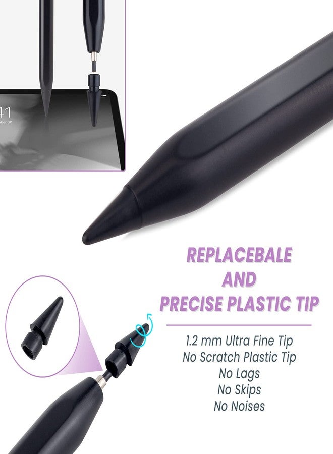 EDIVIA Apple Pencil 2nd Generation - 2X Fast Charging Stylus Pen for iPad Air M2/M3, Pro M4/11/13, A16/11th/10th Generation - Magnetic,High Precision,Palm Rejection iPad Pencil Black - Image 5