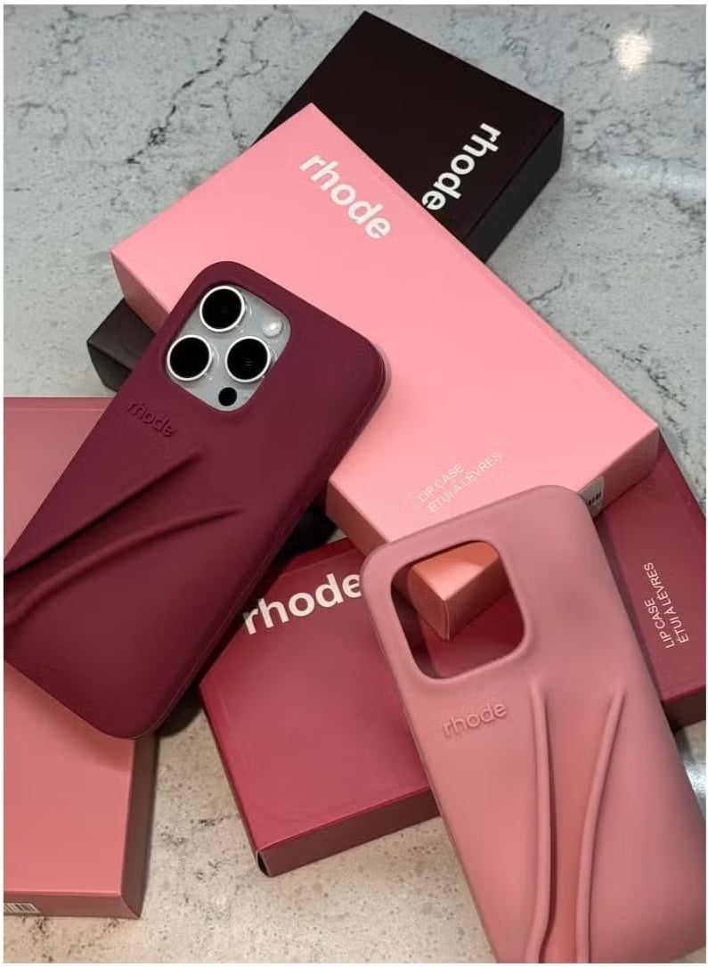 rhode Silicone Case for iPhone 16 Pro Max with Lip Holder Cell Phone Case, Lip Gloss Phone Case, Lip Holder Phone Case, Adhesive Back Holder for iPhone (Expresso) - Image 3