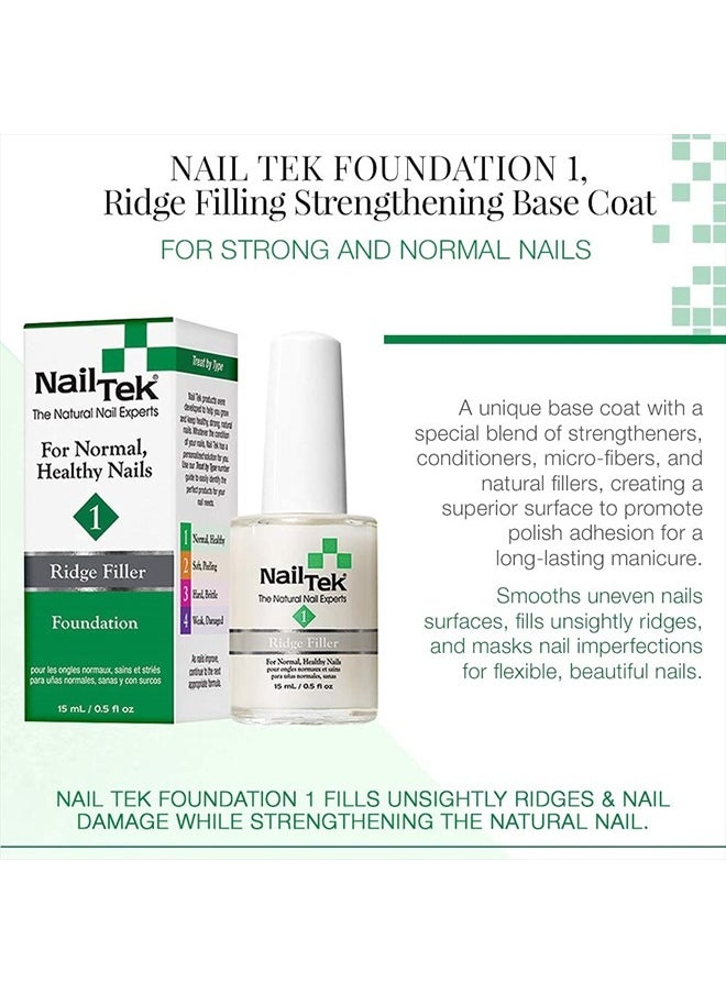 Foundation 1, Ridge Filling Strengthening Base Coat for Strong, Healthy Nails, 0.5 oz, 2-Pack - pzsku/ZD7DC4004B83DDE725FA5Z/45/_/1741156466/b17ecf10-fbe9-4756-be86-dd847bb3f133