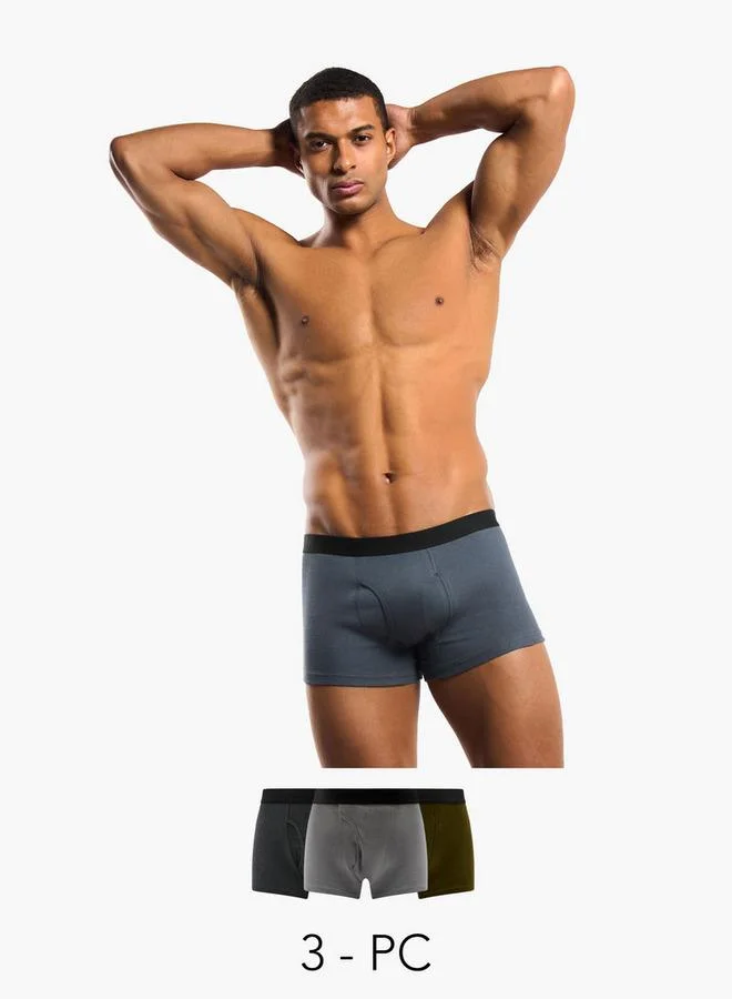 سبلاش فيڤ Men Ribbed Trunks - Pack of 3