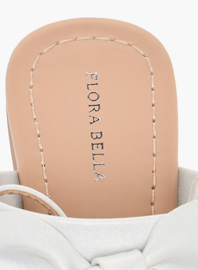 Flora Bella By Shoexpress Girls Bow Applique Sandals With Hook And Loop Closure - Image 5