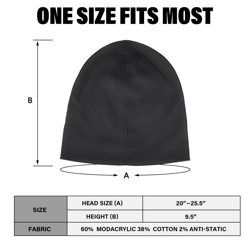 Fullsheild FR Double-Layer Beanie Modacrylic Cotton Liner Warm Winter Flame Resistant Winter Covering Black - Image 4