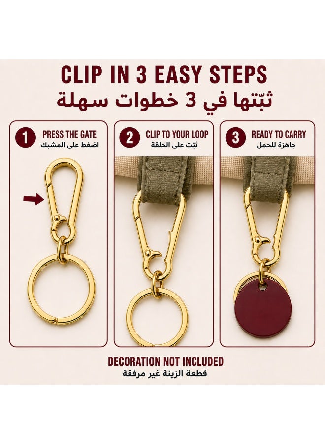 كيامور KeyAmor طقم 6 قطعة أدوات علاقات مفاتيح DIY بألوان مختلطة مع مشابك دوارة وحلقات تقسيم - Image 4