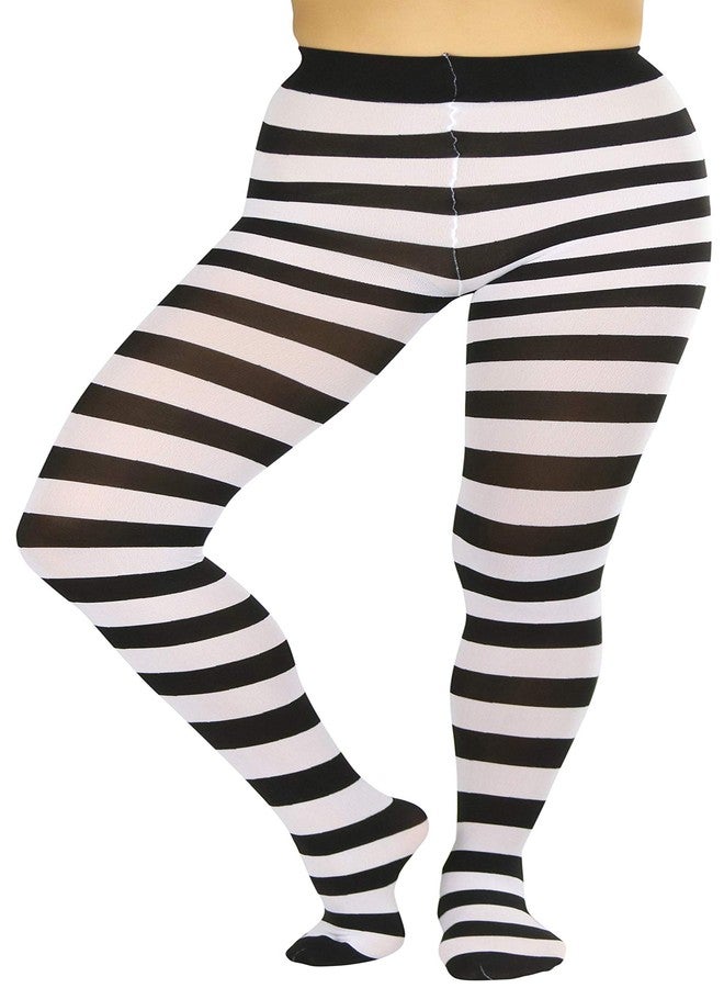 جوارب نسائية مخططة عريضة تغطي القدم بالكامل من ToBeInStyle (مقاس واحد عادي، أسود وأبيض) - Image 4