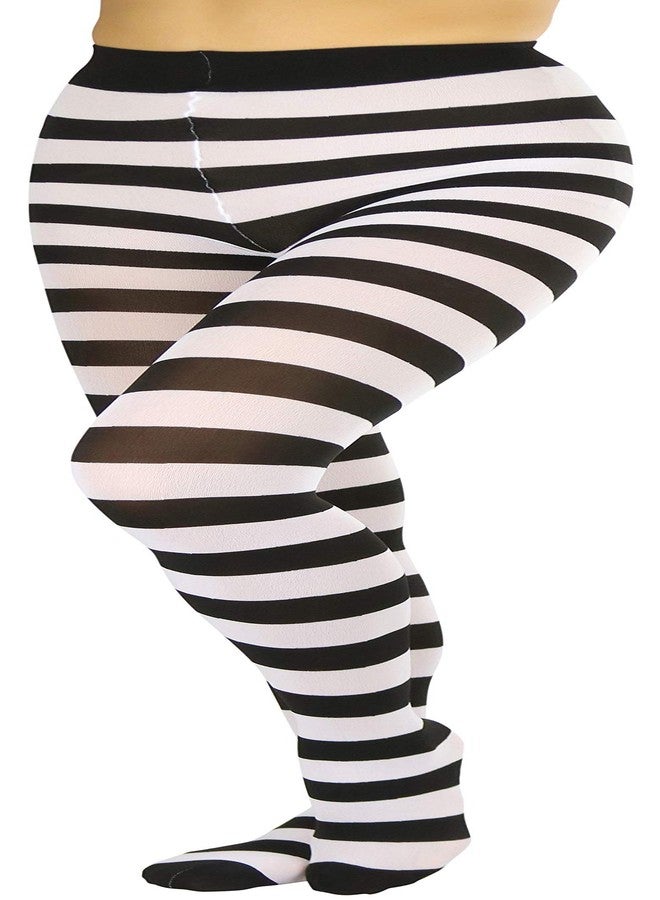 جوارب نسائية مخططة عريضة تغطي القدم بالكامل من ToBeInStyle (مقاس واحد عادي، أسود وأبيض) - Image 3