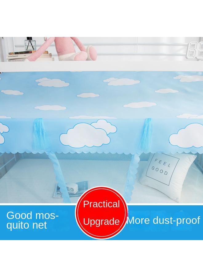 Bluejw Dormitory Dormitory Bedroom Upper Bed Lower Bed Mosquito Net 1.2 M Single Bed Text Bed Zipper Tile 1.5m Household - Image 4