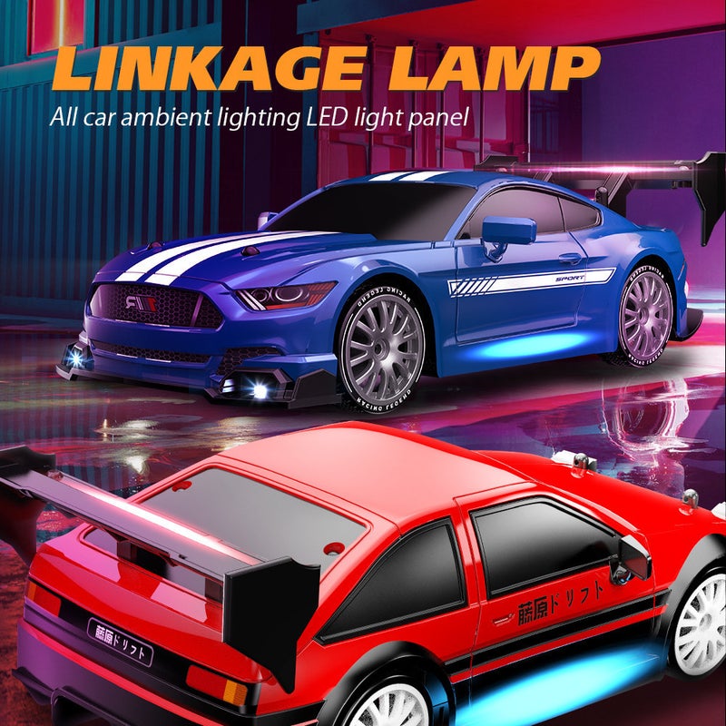 سيارة تحكم عن بعد سباق AE86 دفع رباعي انزلاق لعبة مع أضواء 2.4G - Image 3