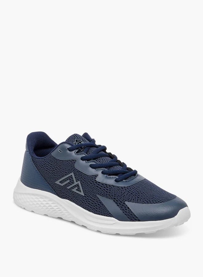 شو اكسبرس Textured Sports Shoes with Lace-Up Closure