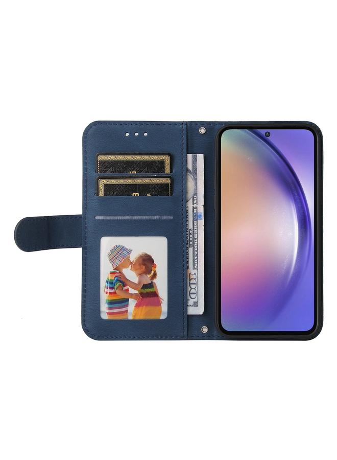 erorex Case For Samsung Galaxy A55 Skin Feel Life Tree Metal Button Leather Phone Case - Image 4