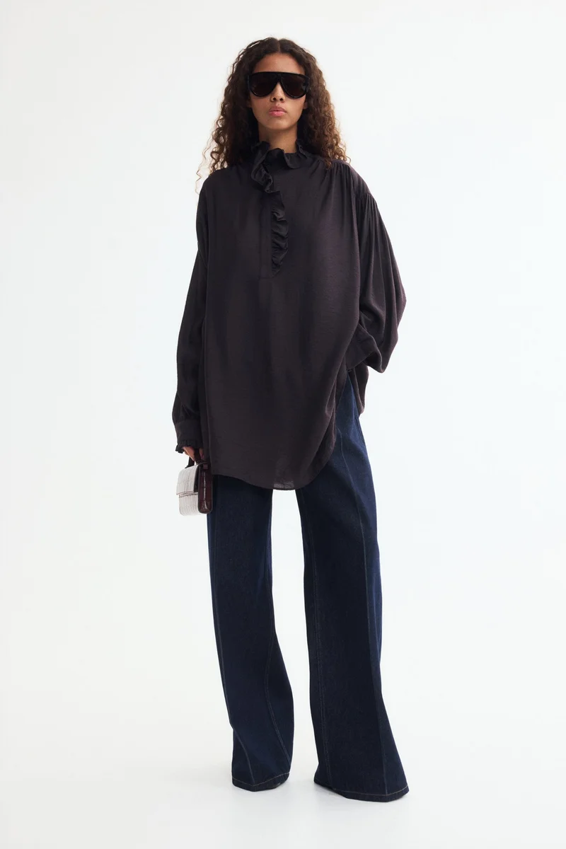 Ruffled tunic dress