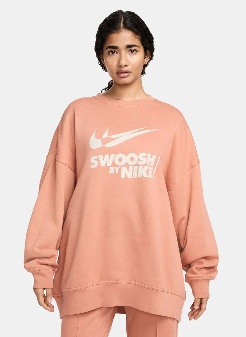 نايكي Women's Sportswear Oversized Fleece Sweatshirt
