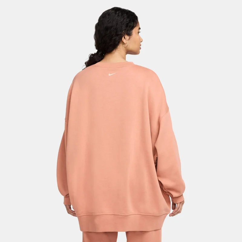 Nike Brown Women's Sportswear Oversized Fleece Sweatshirt for Women | Best Price UAE