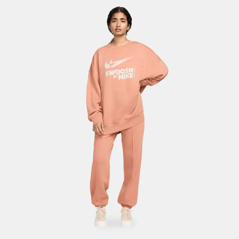 Nike Brown Women's Sportswear Oversized Fleece Sweatshirt for Women | Best Price UAE