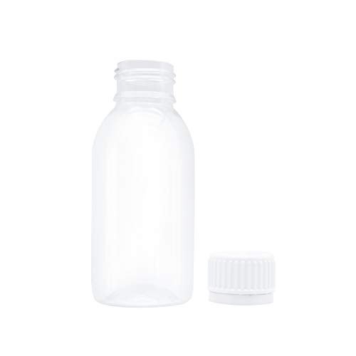 TRENDBOX Pack of 10-100ml Clear Empty PET Mini Storage 100ml/100g/100cc Bottles Hard Plastic Durable Turn Screw Cover Cap Round Filling Liquid Rhinestones Water Container - Image 2