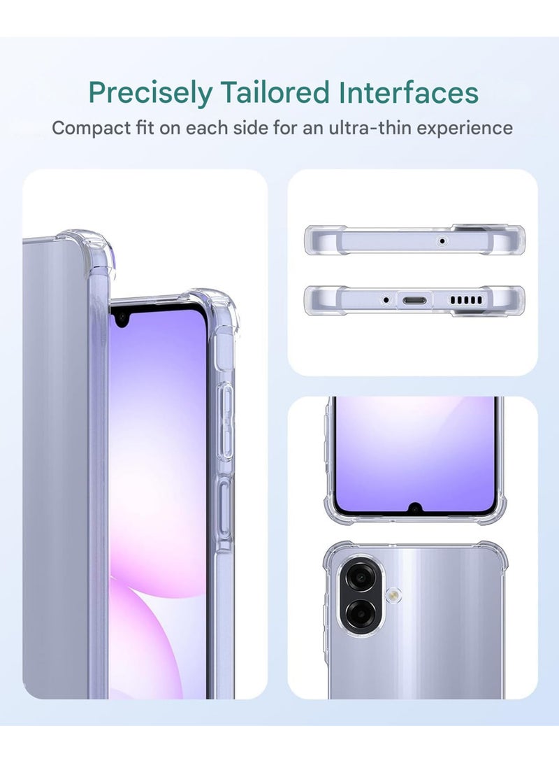 Samsung Galaxy A07 Shock Proof Clear Case Cover - Ultra Clear, Durable & Accurate Cut-outs - Scratch, Dust & Smudge Protection - Transparent Silicon Back Case Cover for Samsung Galaxy A07 - Image 5