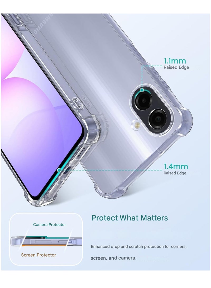 Samsung Galaxy A07 Shock Proof Clear Case Cover - Ultra Clear, Durable & Accurate Cut-outs - Scratch, Dust & Smudge Protection - Transparent Silicon Back Case Cover for Samsung Galaxy A07 - Image 2