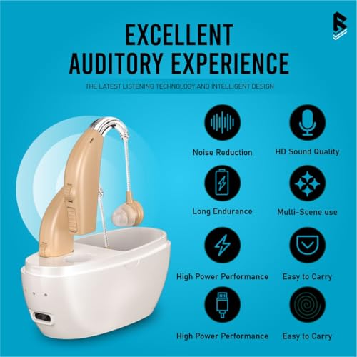 Balson Hearing Aid Machine for Ear Old Age | 2 Unit of Ear Machine with Active Noise Cancellation | Volume Control | Soft Ear Buds | Charging Case | Free Dry Kit | 1 Year Warranty - Image 3