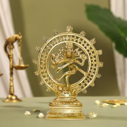 Pick End Now Brass Lord Shiva Shankar Dancing Natraj/Nataraja Statue | Product Dimensions - LxBxH - 18.5 X 4.5 X 22Cm, Weight 1.5 Kg - Image 5