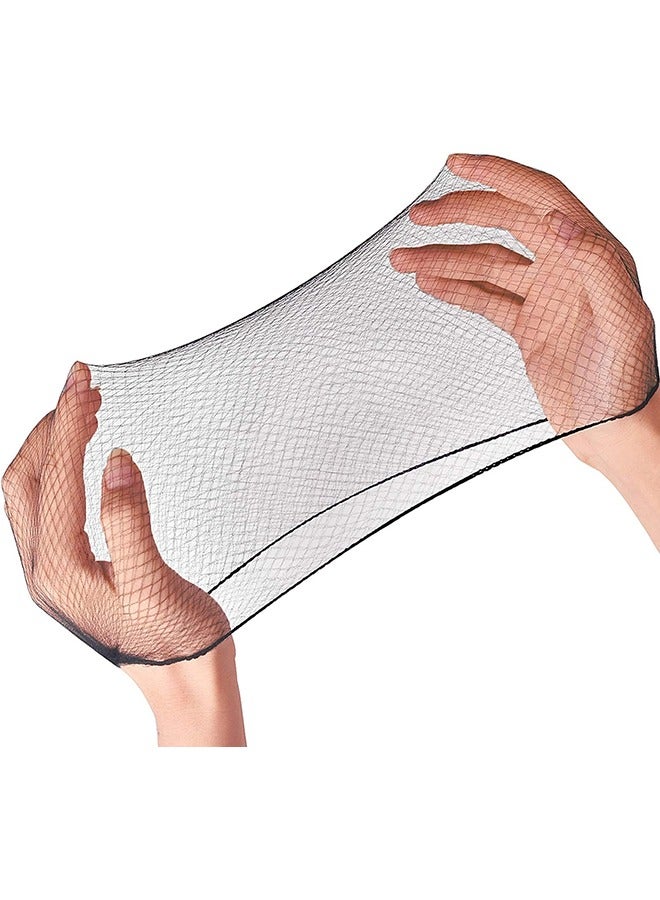 100 Pcs Hair Net, 20 Inches Hair Nets Elasticity Invisible Elastic Mesh for Food Service, Ballet Bun, Sleeping, Women and Wig (Black)  - Image 1
