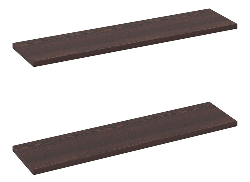 Captiver MDF Wood Wall Mount Display Shelf Racks Shelves Set of 2 (10X50 CM, Wenge) Home Living Room Kitchen Multipurpose Storage Showcase Stands Decoration Box - Image 5