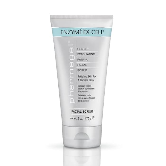Pharmagel Enzyme Ex-Cell - Gentle Papaya Face Exfoliator Scrub for All Skin Types - 6 Ounces - Image 1