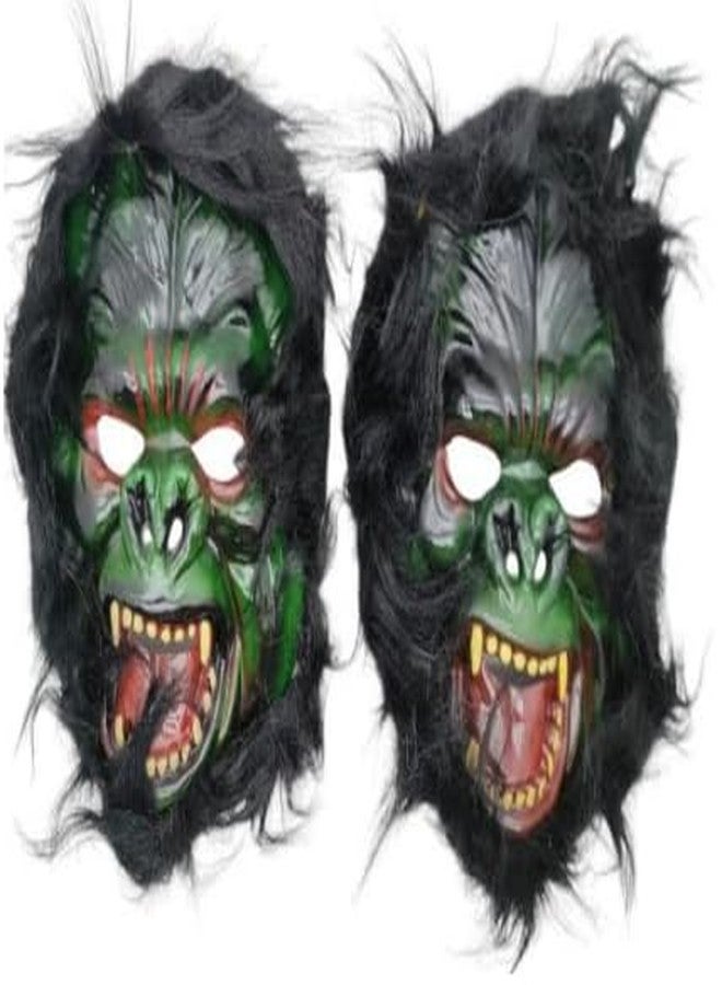 ASBK Decorative Face Masks Collection, Party and Halloween Masks,Various theme Mask Designs (Multi hair mask (pack of 2)) - Image 1