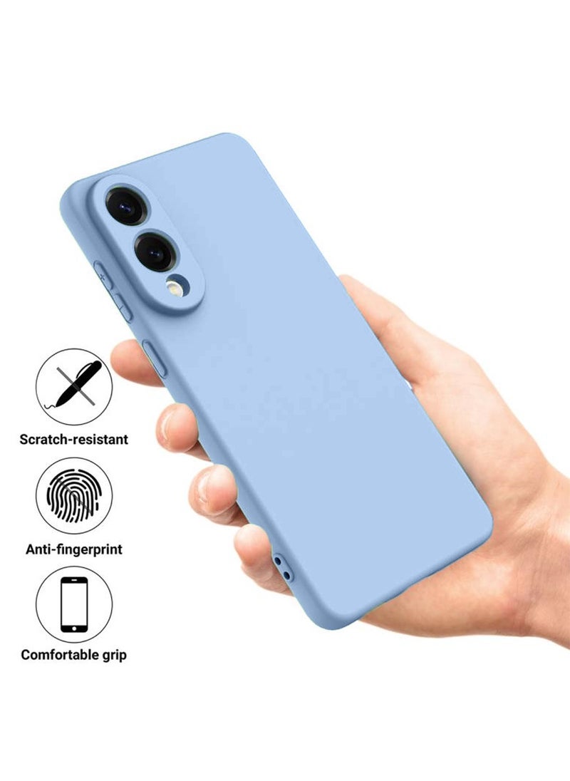 Wtech Samsung Galaxy S25 Edge 5G 2025 Premium Soft Liquid Silicone Case Cover - Sky Blue  - Image 2