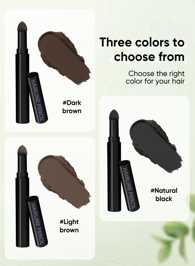 Hdlsina Hairline Shadow Powder Stick for Thinning Hair, Hair Color Fibers Root Touch Up Powder for Women & Men Root Cover Up Dye Scalp Concealer 0.04oz (Black) (Black, Regular Size) - Image 4