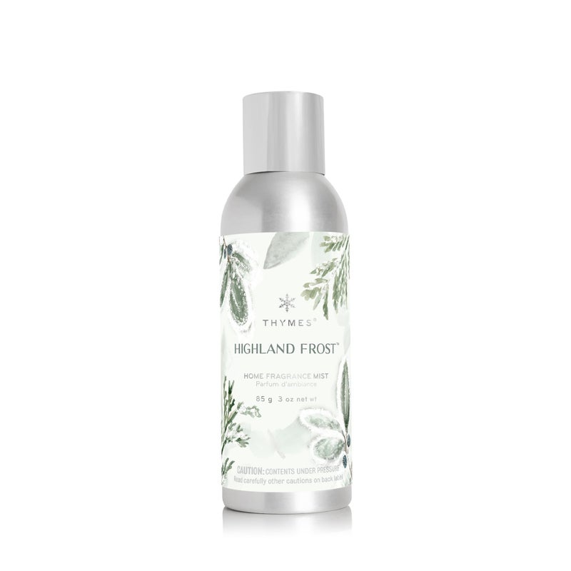 Thymes Thymes Home Fragrance Mist Room Air Fresheners for Home Long Lasting Air Freshener Spray Holiday Room Spray with Crisp Notes of Sage Eucalyptus Cypress Needles Amber Highland Frost 3 oz 