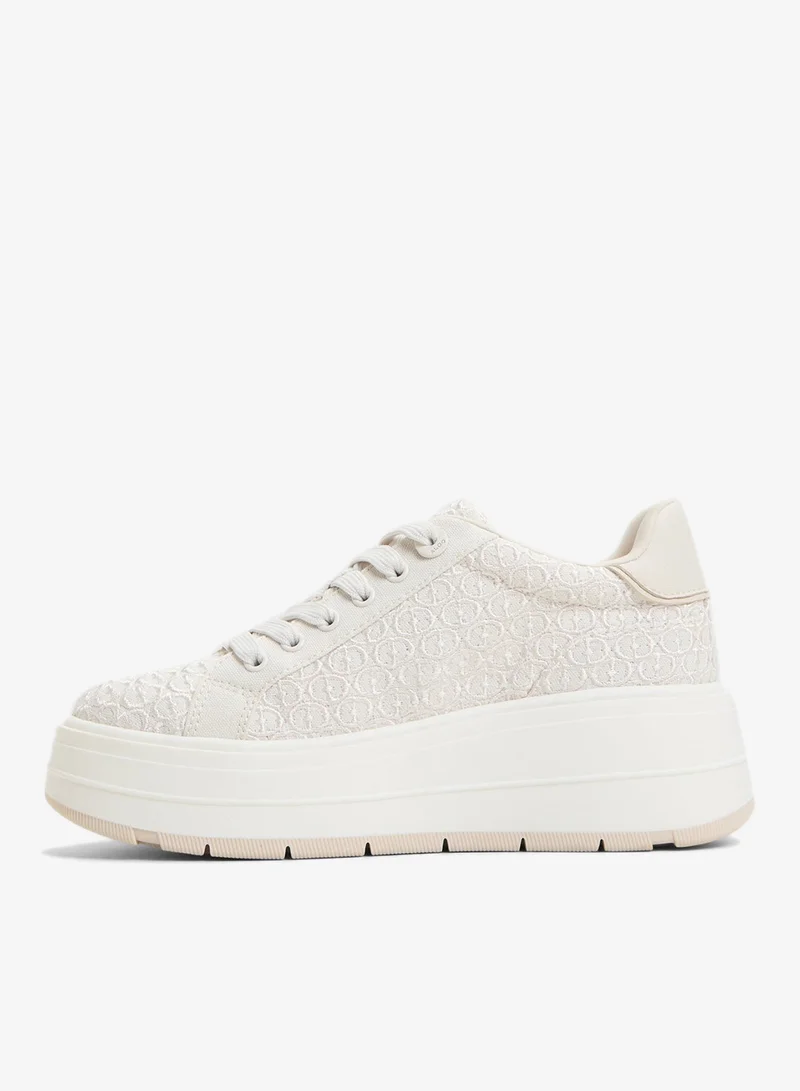 ALDO  GARELIA Embroidered Platform Sneakers for Women | Best Price UAE