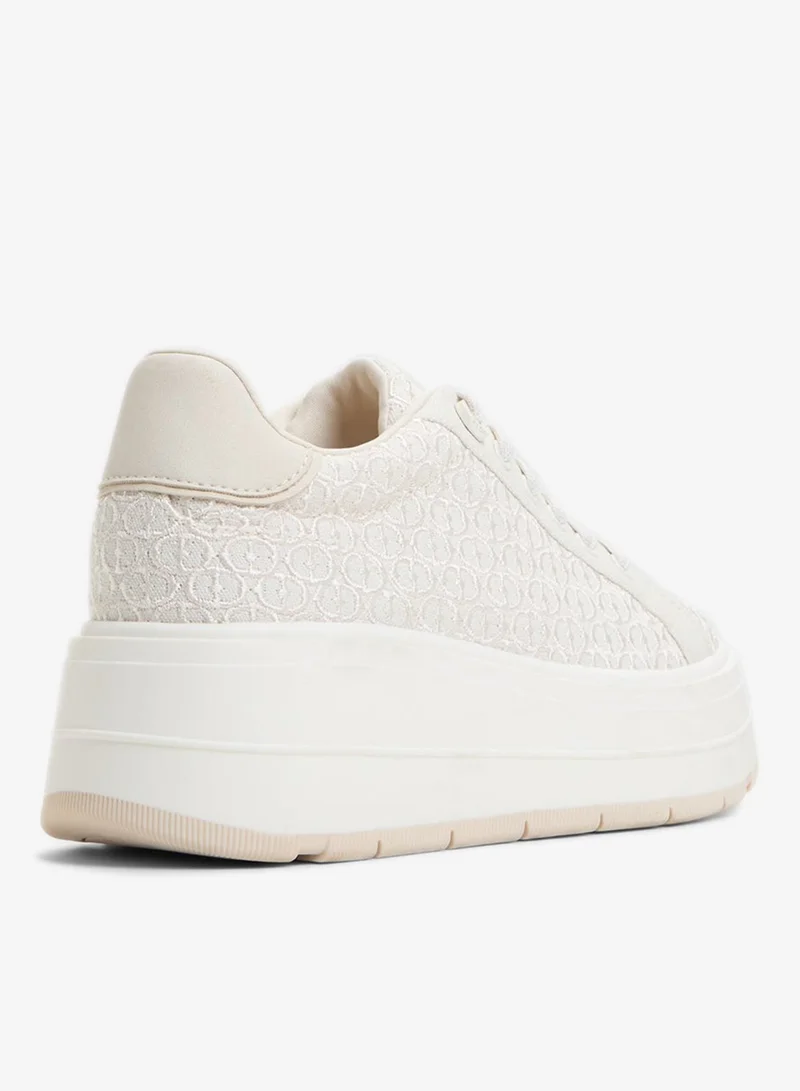 ALDO  GARELIA Embroidered Platform Sneakers for Women | Best Price UAE