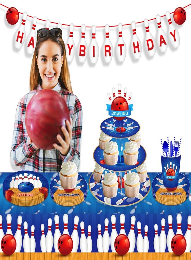 CC HOME Bowling Cupcake Stand 3 Tier Reusable Sturdy Paper Cupcake Stand - Image 5
