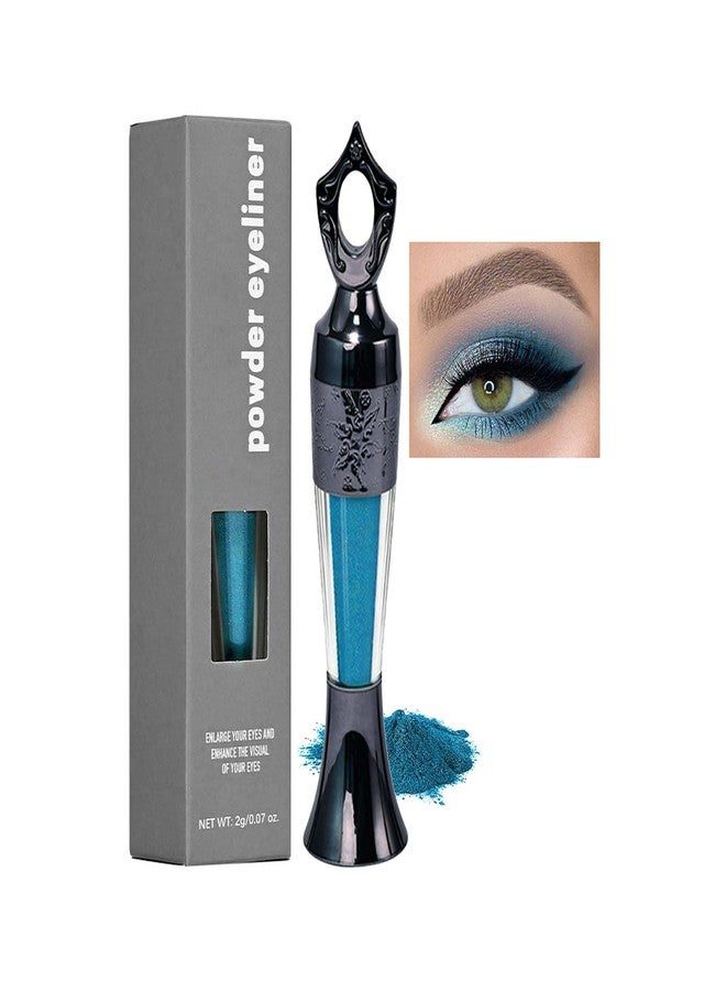 DLZZRS Powder Eyeliner, Multi-Use Eyeliner Powder Long-Wearing & Smudge-Proof Intense Color Easy To Apply, Gentle & Skin-Friendly Formula, Smoothly Outlines The Eye-Liner For Women, #03 Blue - Image 1