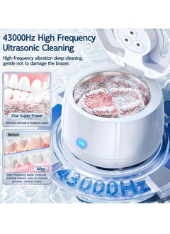 KASTWAVE Ultrasonic UV Cleaner, Ultrasonic Retainer Cleaner Machine, for Dentures, Retainer, Aligner, Mouth Guard, Toothbrush Head, Jewelry, Portable Professional Ultrasonic Cleaner Machine for all Dental  - Image 3
