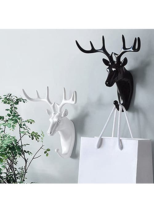 DD RETAILS DD Retails Plastic Deer Head Hanging Antlers Self Adhesive Wall Door Hook Multicolor  - Image 4