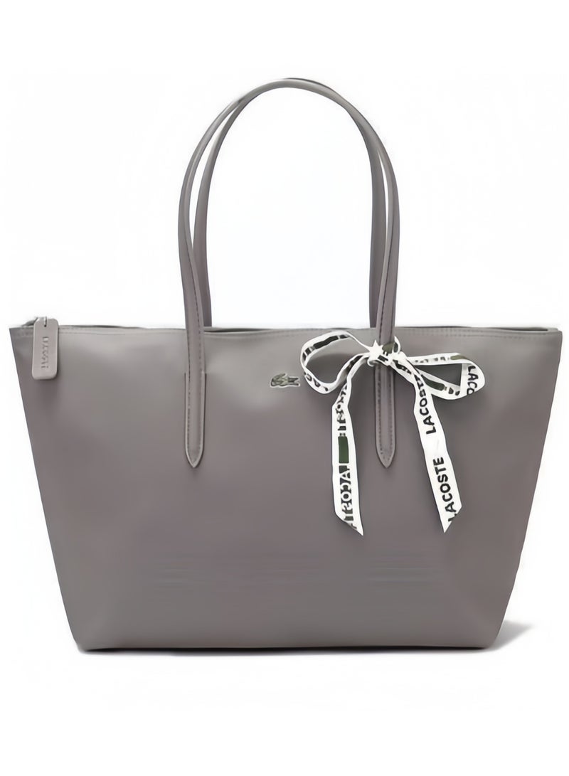 Lacoste Premium Grey Tote Bag 45x30x12cm - Ash Grey Color, Spacious Work Bag Free Saudi Delivery Faux Leather ﻿ - Image 4