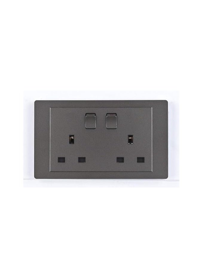 Duravel - Duravel Electric Vivace 2 Gang Socket, 13A 250V, (Black) - Image 1