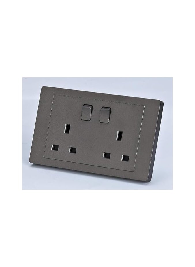 Duravel - Duravel Electric Vivace 2 Gang Socket, 13A 250V, (Black) - Image 1