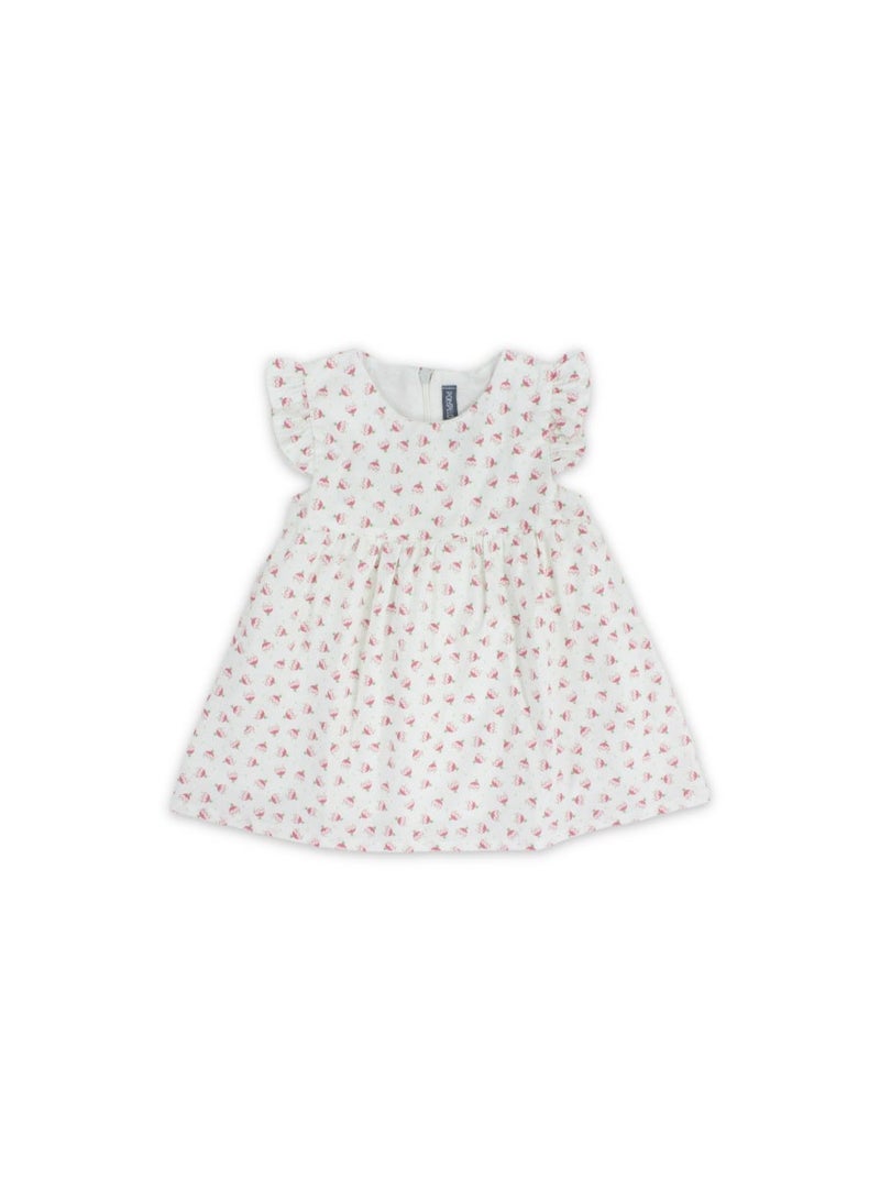 Pompelo Baby Girls Cotton Dress – Printed Design - Image 1