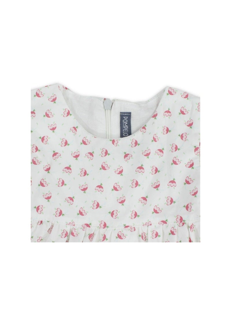 Pompelo Baby Girls Cotton Dress – Printed Design - Image 3