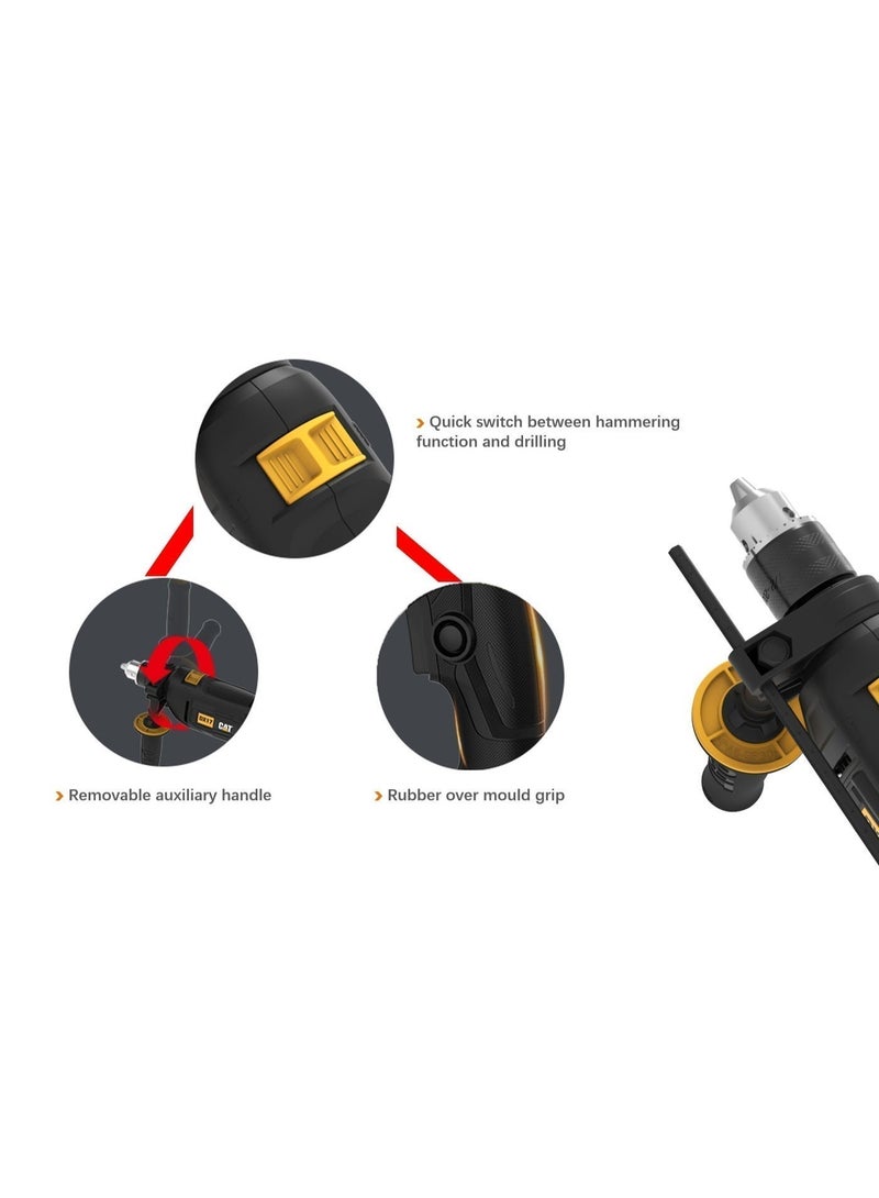 CATERPILLAR CAT DX17 750W 13mm Impact Drill Electric Hammer Drill 3-in-1 Drill Screwdriver Variable Speed Corded Drill - Image 5