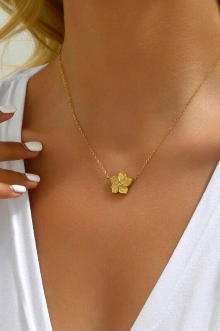 إيكوال سلسال نسائي انيق مصنوع من الاستانلس ستيل مطلي باللون الذهبي - Image 1